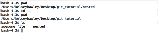 terminal cd ..