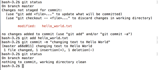 commit Hello World