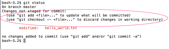 git status recommended commands