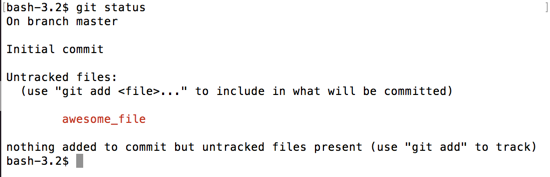 git status