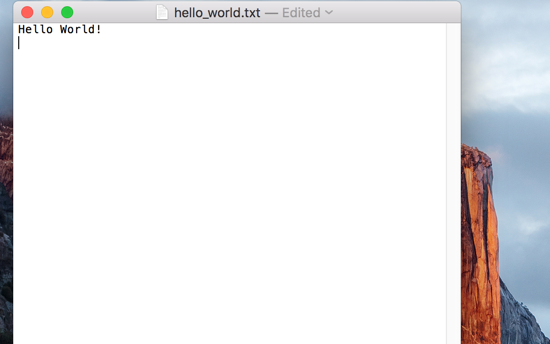 change to hello world