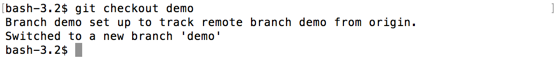 git checkout demo