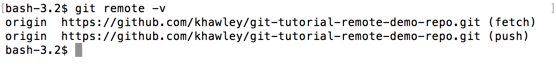 git remote -v