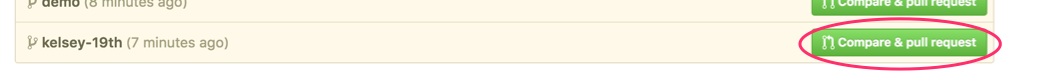 github compare button
