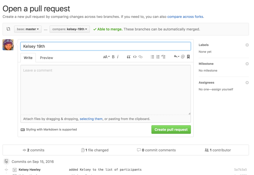 github pull request part 1