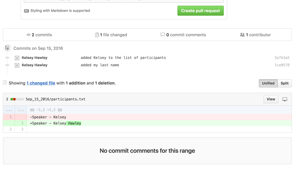 github pull request diff